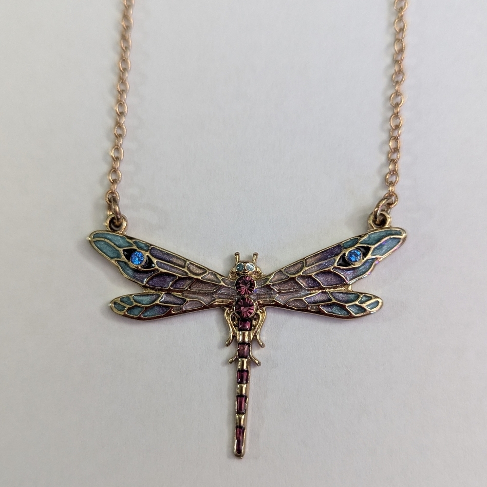 Dragonfly Necklace & Earrings - Picture 3 of 4